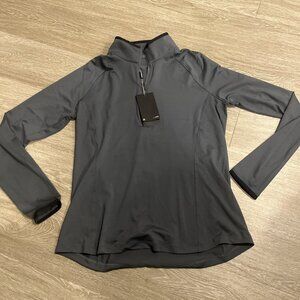 Under Armour Womens M Gray Full Zip Long Sleeve Golf Shirt UPF 50 UW0503 Fishing